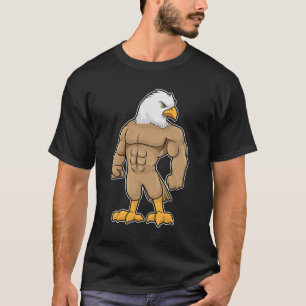 Hawk als Bodybuilder mit Six Pack T-Shirt