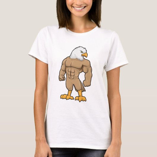 Hawk als Bodybuilder mit Six Pack T-Shirt (Vorderseite)