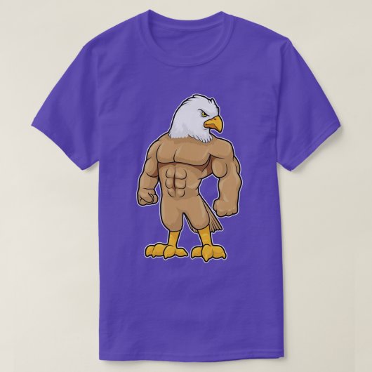 Hawk als Bodybuilder mit Six Pack T-Shirt (Design vorne)