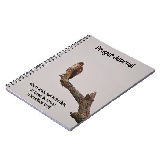 Hawk Bird Bible Verse Prayer Notizblock (Linke Seite)