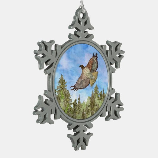Hawk Bird Weihnachtsfeiertag Ornament (Links)
