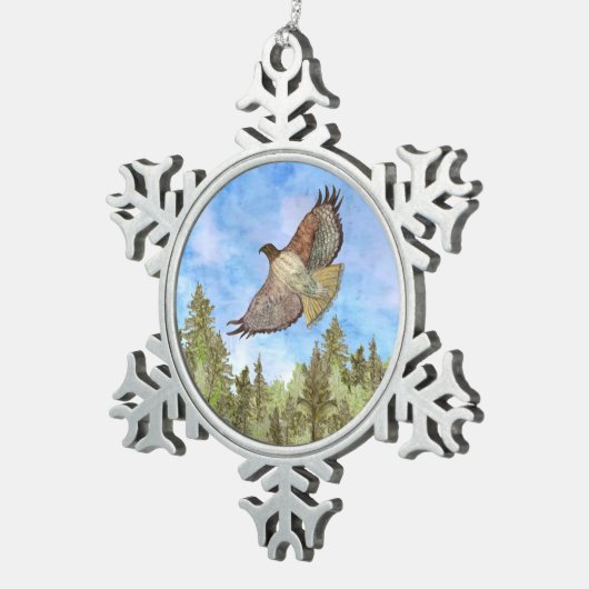 Hawk Bird Weihnachtsfeiertag Ornament (Rechts)