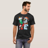 Hawk Birds Wearing Santa Hat Xmas Holiday Hawk Chr T-Shirt (Vorne ganz)