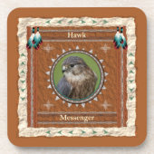 Hawk -Bote- Cork Untersetzer Set von 6 (Vorderseite)