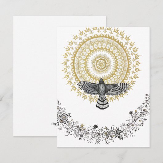 Hawk Dreams Mitteilungskarte (Vorne/Hinten)