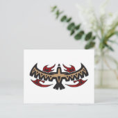 Hawk Eagle Tribal Tattoo Postkarte (Stehend Vorderseite)