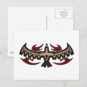 Hawk Eagle Tribal Tattoo Postkarte (Vorne/Hinten)