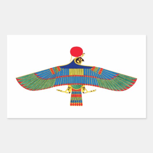 Hawk Emblem Ra egypt antike Pharao Pyramide Gott h Rechteckiger Aufkleber (Vorderseite)