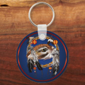 Hawk Face Dream Catcher Schlüsselanhänger (Vorderseite)