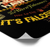 Hawk Falconry Design Harris Hawk Falconry Supplies Poster (Ecke)