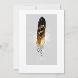 Hawk Feather Flat Holiday Card Feiertagskarte