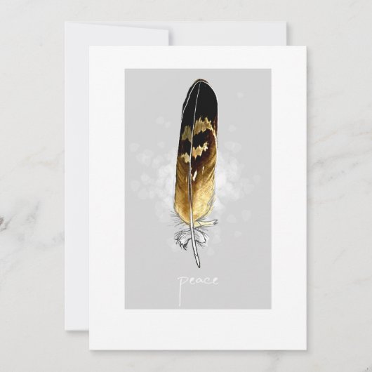 Hawk Feather Flat Weihnachtskarte Feiertagskarte (Vorderseite)