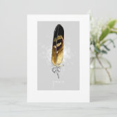 Hawk Feather Flat Weihnachtskarte Feiertagskarte (Stehend Vorderseite)