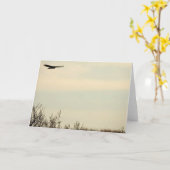 Hawk Flying High-Note-Karte Karte (Gelbe Blume)