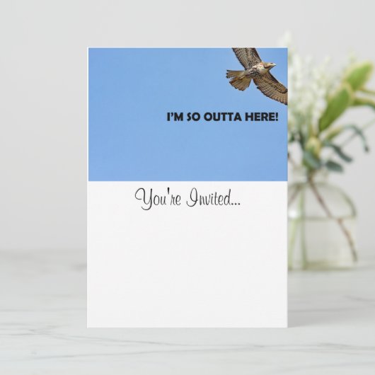 Hawk-Foto Einladung (Stehend Vorderseite)