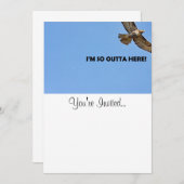 Hawk-Foto Einladung (Vorne/Hinten)