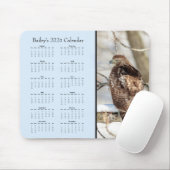 Hawk - Full year 2026 customizable calendar Mousepad (Mit Mouse)