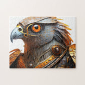 Hawk mit Steampunkrüstung Puzzle (Horizontal)