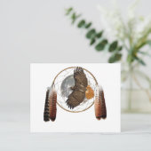 Hawk Moon Postkarte (Stehend Vorderseite)