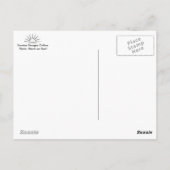 "Hawk on Roof Postcard" Postkarte (Rückseite)