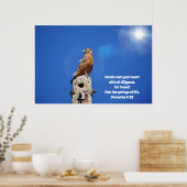 "Hawk Over Heart Bible Scripting Poster" Poster (Küche)