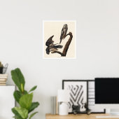 Hawk Owl von Audubon Poster (Heimbüro)