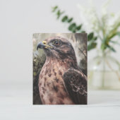 Hawk Postkarte (Stehend Vorderseite)