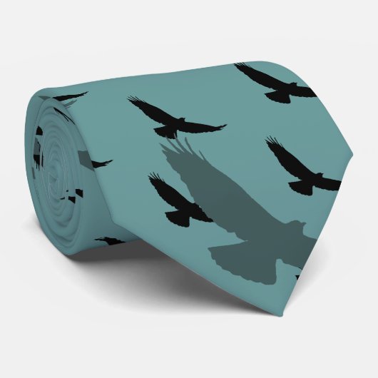 Hawk Raptor Predator Bird-Silhouette Krawatte (Gerollt)