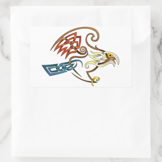 Hawk Rechteckiger Aufkleber (Tasche)