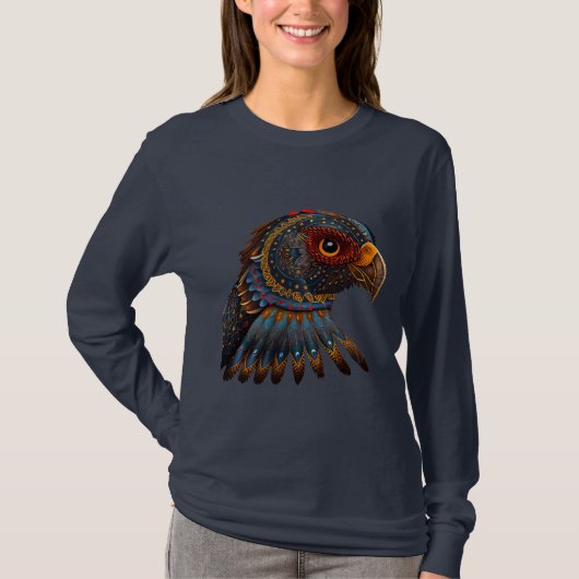 Hawk Spirit Animal Long Sleeve T - Shirt (Vorderseite)