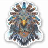 Hawk Spirit Animal Sticker (Vorderseite)