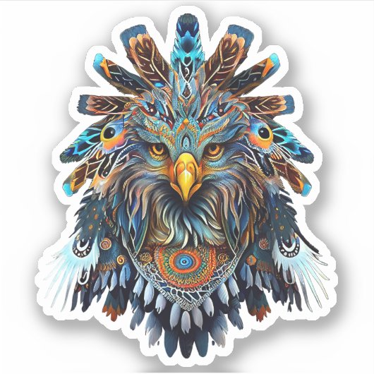 Hawk Spirit Animal Sticker (Vorderseite)
