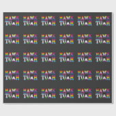 Hawk Tuah Funny LGBTQ Rainbow Flag Ally Trans Geschenkpapier (Flach)