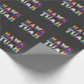 Hawk Tuah Funny LGBTQ Rainbow Flag Ally Trans Geschenkpapier (Ecke)