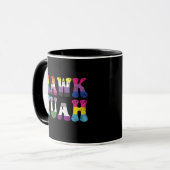 Hawk Tuah Funny LGBTQ Rainbow Flag Ally Trans Tasse (Vorderseite Links)