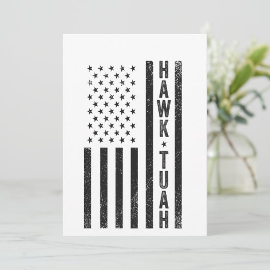 Hawk Tuah Spit auf diesem Thang Funny 4. Juli Dankeskarte (Stehend Vorderseite)