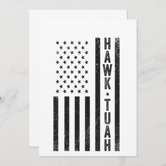 Hawk Tuah Spit auf diesem Thang Funny 4. Juli Dankeskarte (Vorne/Hinten)