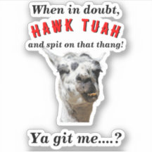 Hawk tuah spuckt Lama Redneck Parodie