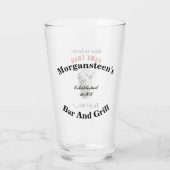 Hawk tuah spuckt Lamas personalisiertes Geschirr Glas (Rückseite)