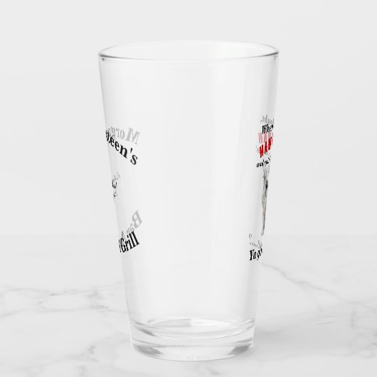 Hawk tuah spuckt Lamas personalisiertes Geschirr Glas (Rechts)