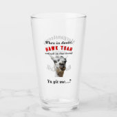 Hawk tuah spuckt Lamas personalisiertes Geschirr Glas (Vorderseite)