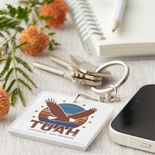 Hawk Tuah Sunset Schlüsselanhänger (Vorderseite rechts)