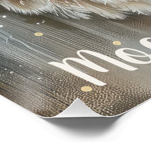 Hawk-Vogelbaby auf dem Mond Poster (Ecke)