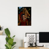 Hawk Whisper Native Girl & Hawk Poster (Heimbüro)