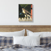 Hawk Wrapped Canvas Print Leinwanddruck (Insitu (Schlafzimmer))