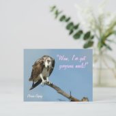 Hawk wunderschöne Nägel Postkarte (Stehend Vorderseite)