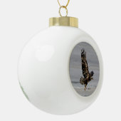 Hawkball oder Schneeflocke Keramik Kugel-Ornament (Links)