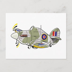 Hawker Hurricane Karikatur Postkarte