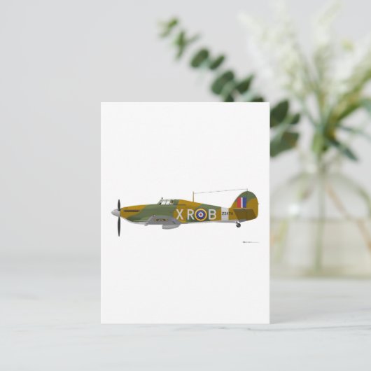 Hawker Hurricane Postkarte (Stehend Vorderseite)