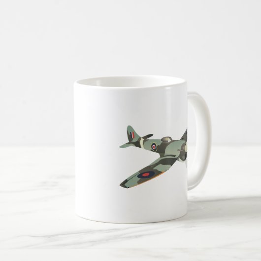 Hawker Tempest British WW2 Flugzeug Kaffeetasse (VorderseiteRechts)